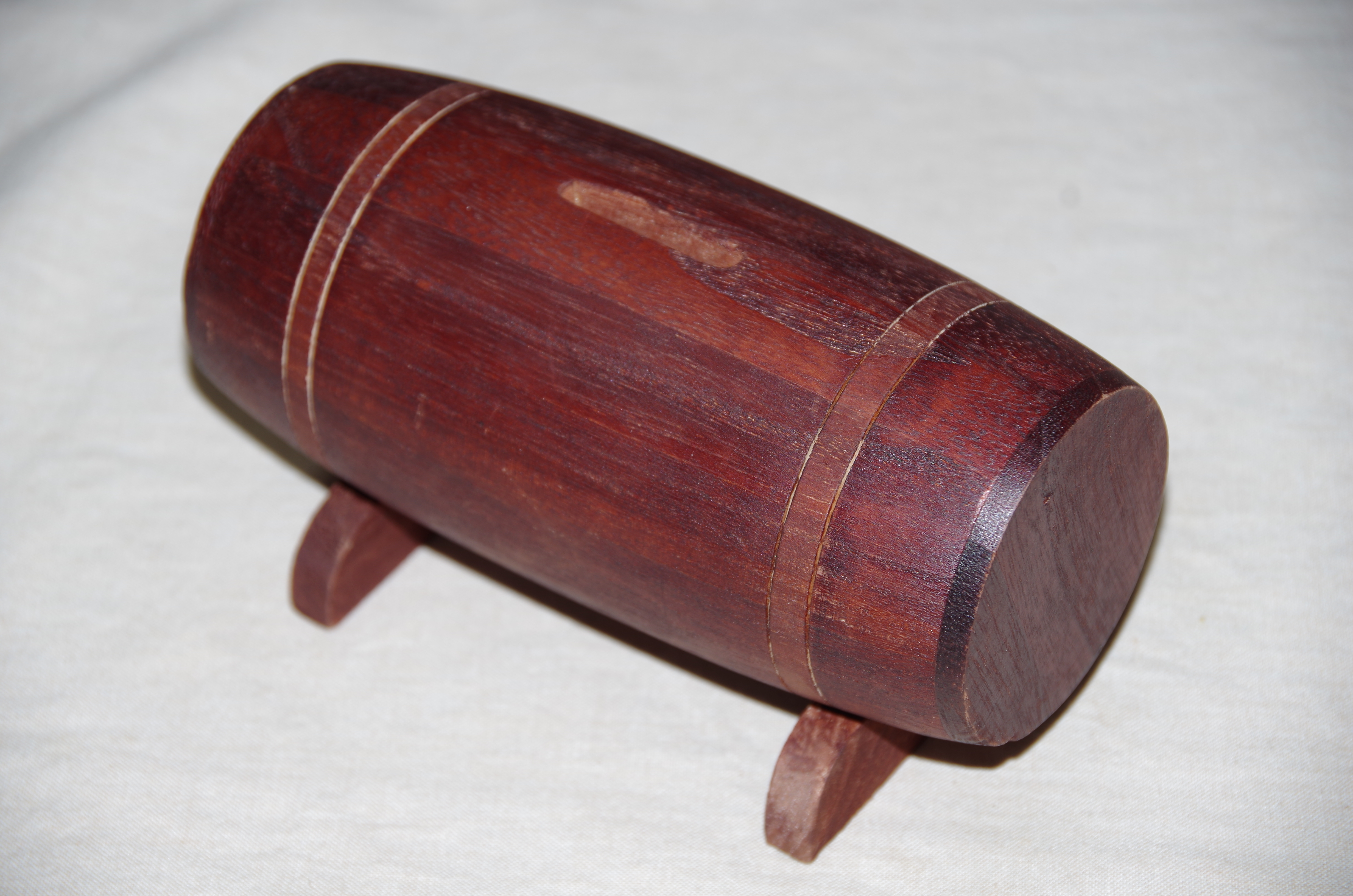 柿渋塗装木製貯金箱