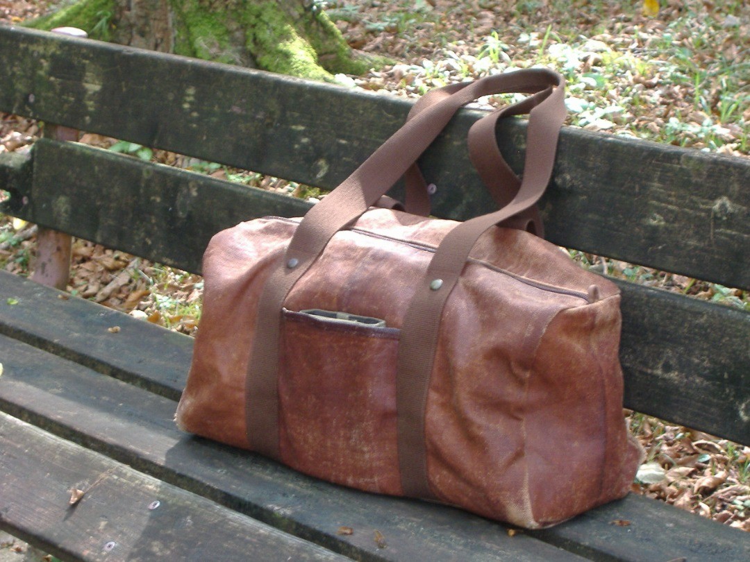 柿渋染め酒袋カバン